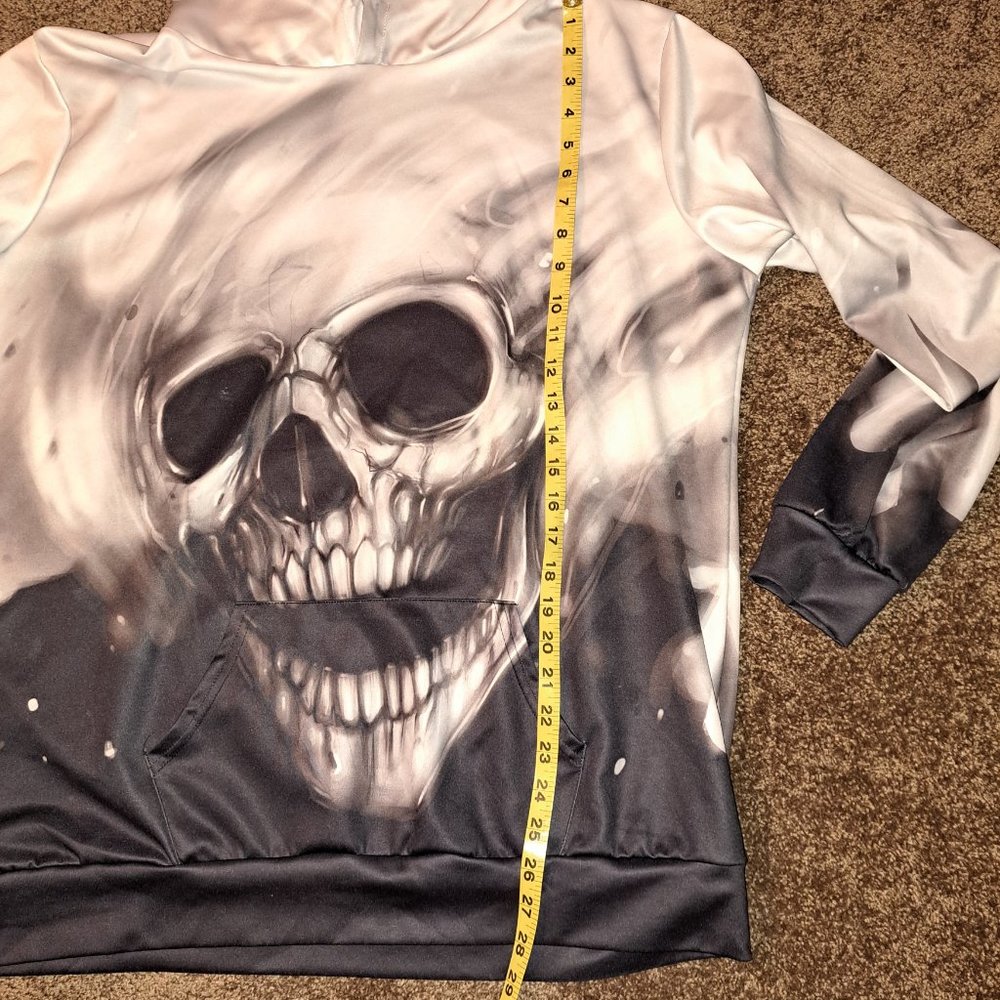 Awesome Skull-All Over Print Unisex Hoodie size XXL/XXXL - Picture 10 of 11